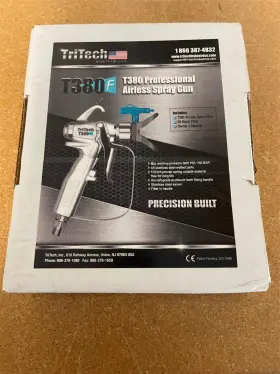 501-555 Tritech T380 New Professional Airless Spray Gun 2f 7/8 Inch Complete 501-555 Tritech T380 New Professional Airless Spray Gun 2f 7/8 Inch Complete