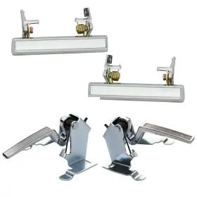 Trq Dha65790 Door Handle Kit 4 Piece Chrome Compatible With 82-86 Bonneville 78-87 Cab
