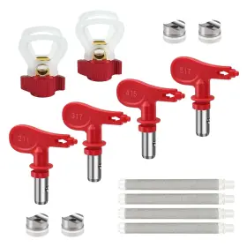 Tudud 600390888419 Reversible Airless Spray Paint Tips Nozzles With Tip Guard Nozzle Seats And P