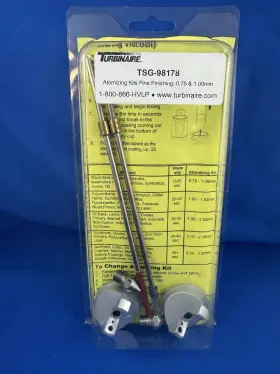 Tsg-98178 Turbinaire New Hvlp Tsg98178 Atomizing Kit Fine Finishing 0.75mm And 1.00mm Apollo