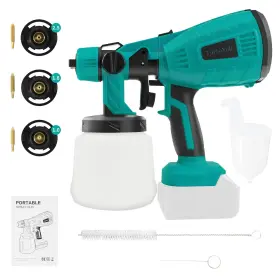 Turbovolt 976651231992 Paint Sprayer For 20v Battery Handheld Hvlp Gun With Brushless Motor Co