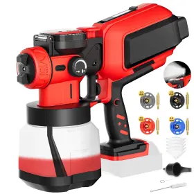 Uniqwamo 640486807894 Paint Sprayer Cordless Compatible For Milwaukee18v Battery 70000prm Electric