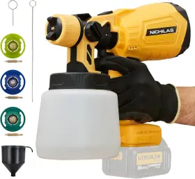 Us 313090845834 Cordless Paint Sprayer Compatible With Dewalt 20v Battery Brushless Motor Hvlp