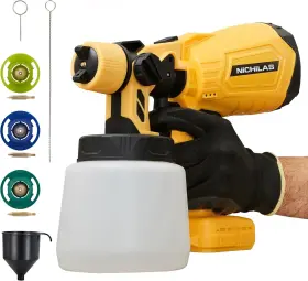 Us 711181699166 Cordless Paint Sprayer Compatible With Dewalt 20v Battery Brushless Motor Hvlp