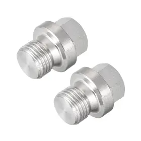 Uxcell 041814485157 M10 X 1 Male Hex Head Plug 304 Stainless Steel Solid Thread Pipe Fitting 2pcs