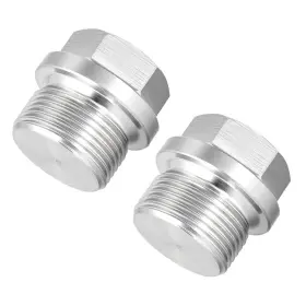 Uxcell 041814485294 2pcs M24 X 1.5 Male Hex Head Plug 304 Stainless Steel Solid Thread Pipe Fitting