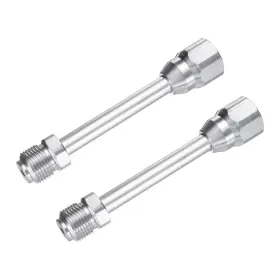 Uxcell 636939353506 2pcs 15cm/6 Inch Airless Paint Sprayer Spray Gun Tip Extension Pole Rod Silver Tone