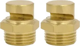 A17031400ux1005 Uxcell 1/2bsp Male Thread 170 Degree Angle Flat Fan Spray Tip Brass Tone 2pcs