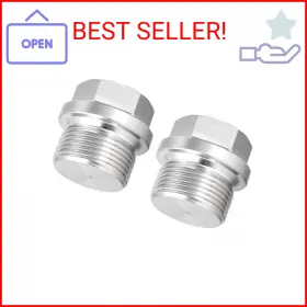 Uxcell A19091100ux0031 M24 X 1.5 Male Outer Hex Head Plug - 304 Stainless Steel Solid Thread Cor