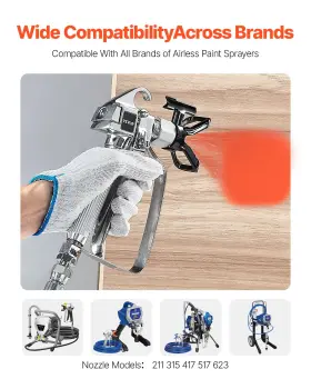 5tips Vevor 197988840930 Airless Paint Spray Gun 3600psi High Pressure With