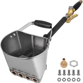Vevor 609832165538 4 Jet 3hp Stucco Sprayer Plaster Cement Mortar Spray Gun Hopper Wall