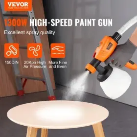 Hvlppwxt13801212bv1 Vevor Paint Sprayer 1300w Electric Spray Gun With Air Hose 1300ml And 800 Ml