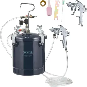 Jy-ss10l Vevor Spray Paint Pressure Pot Tank 10l/2.5gal Air Dark Blue