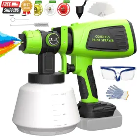 Viowey0023 Viowey 705353673733 Cordless Electric Spray Gun Portable Paint Sprayer House Painter For Dewalt 20v
