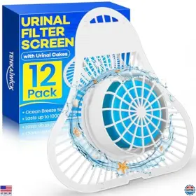 B0fjdpqv28 Visit The Tenkaiwick Store 12-pack Ocean Breeze Urinal Deodorizer Screens - Anti-splash And Odor Control