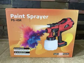 Ps-45r Vqy Paint Sprayer Cordless Handheld Hvlp Spray Gun Led Light For Milwaukee Batteries