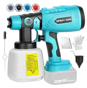Cs20vpsg200 Vtuxcey Cordless Paint Sprayer For Makita 20v Battery Handheld Gun With 3 Spra