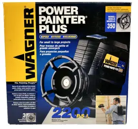 Wagner 024964146109 New - Power Painter Plus 2200 Psi Model 350 4 Speed 3 Spray Tips