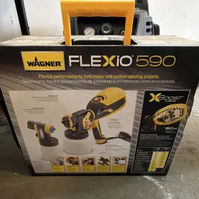 Wagner 0529018 Flexio 590 Corded Handheld Paint Sprayer Kit With Ispray And Detail