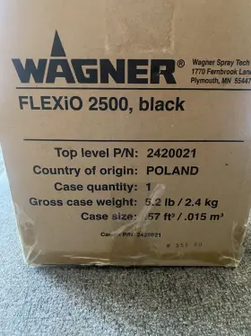 2420021 Wagner Flexio 2500 Paint Sprayer Open Box Not Unpacked