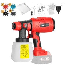 Wxd-sg001-mil Wexibryndl Cordless Paint Sprayer For Milwaukee M18 18v Battery 200w Hvlp Spray G