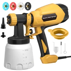 W60y Wibentl Hvlp Paint Sprayer Electric Spray Gun 3 Modes And 4 Barss Nozzles With