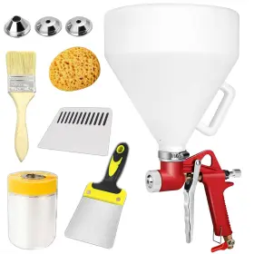Dry6l-straight-2 Wisegham 4/6/8mm Nozzles Drywall Texture Sprayer Set 1.58 Gallon 6l Ceiling Wall Te