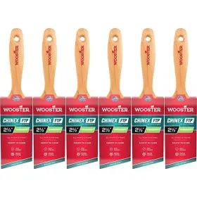 4415-2.5 Wooster 6 Pack Of 2.5 Inch Chinex Ftp Angle Paintbrush -