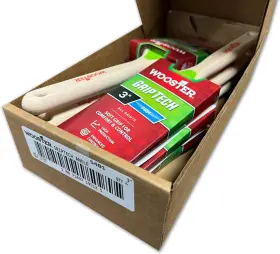 5401-3 Wooster 6 Pack Of Griptech 3 Inch Angle Sash Paint Brushes - 5401-3-6pk