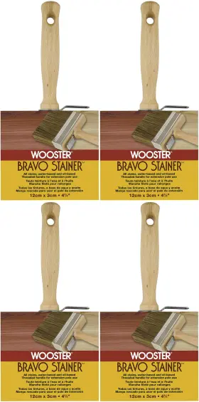 F5119-4.75 Wooster 4 Pack Of 4.75 Inch Bravo Stainer Bristle/polyester Paintbrush -