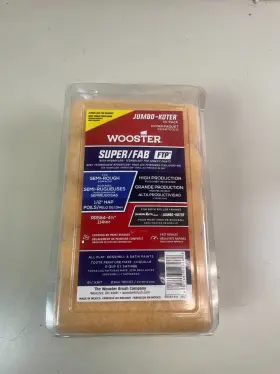 Rr584-4.5 Wooster Super/fab Ftp Jumbo Koter 10 Pack 4-1/2 Inch Knit 1/2 Nap Roller Covers