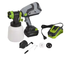 Workpro 820909840411 Cordless 20-volt Paint Sprayer 80-watt Motor 14 Gph Flow Rate Gray