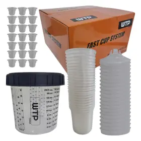 Dps01 Wtp Tools Automotive Paint Gun Disposable Cup Kit 400/650/850ml 14/22/29 Oz - 122pc Set