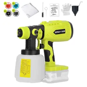 Wxd-sg001-ryo-xs Xidesyzyct Cordless Paint Sprayer For Ryobi 18v Battery Hvlp Spray Gun With Brushl