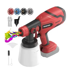 205054-us19 Yeartop Paint Sprayer For Milwaukee 18v Battery Hvlp Spray Gun With Brushless