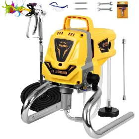 Yellow-aus0012 Yesmro Airless Paint Sprayer For House Painting 3300psi 1100w High Efficiency Electr