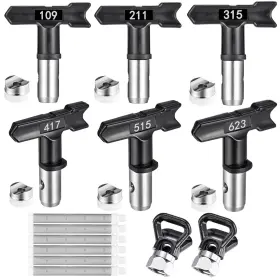 Agus33201 Yoption 14 Pieces Airless Spray Gun Tool Set 6 Paint Sprayer Tips