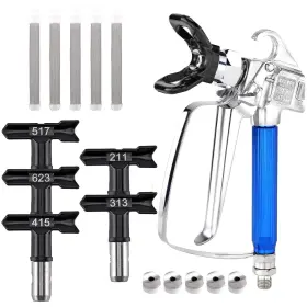 Agus33202 Yoption 12pcs Airless Spray Gun Kit Paint Sprayer With Nozzle Gu