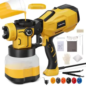 Yunxitr Cx81 Hvlp Paint Sprayer 1200w High Power Electric Spray Gun 6 Nozzles 3 Patt