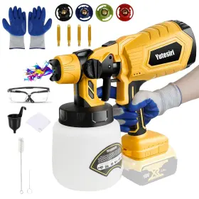 Yutesiri 717994155509 Cordless Paint Sprayer For Dewalt 20v Max Battery Upgraded Hvlp Brushless Spr