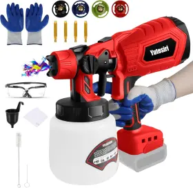 Fta0146-mw1 Yutesiri Cordless Paint Sprayer For Milwaukee 18v Max Battery Upgrad