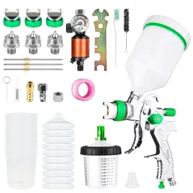 Sprayers-04green Yuzes Hvlp Spray Gun Kit With 10 Disposable Paint Cup 600cc Easy To Use Aut