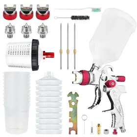 Sprayers-04red Yuzes Hvlp Spray Gun With Rapid Paint Mixing Graduated Cup 1.4/1.7/2.0mm Cop