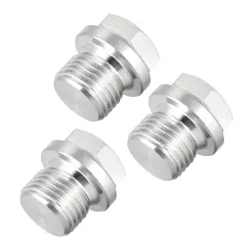Zaplyte 041814485225 M16 X 1.5 Male Hex Head Plug 304 Stainless Steel Solid Thread Pipe Fitting 3pcs
