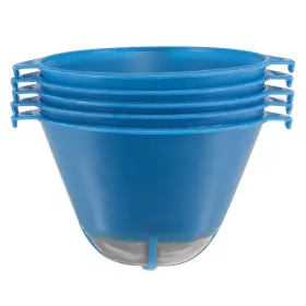 Zaplyte 747709807867 10pcs Paint Strainer 150 107mmx77mm Cone Funnel Metal Mesh Blue