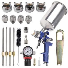 827-4 Zeinlenx Hvlp Gravity Feed Spray Automotive Air Paint Kit With 4 Nozzles 1.4mm