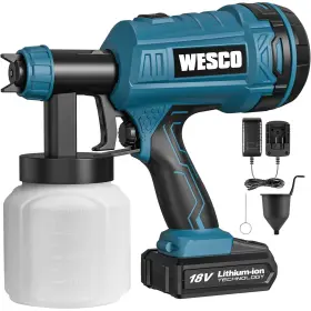 Zpt-sg-18801 Zeite Cordless Paint Sprayer 20v Hvlp Spray Gun 2.0ah Li-on Battery 800ml Conta Inch