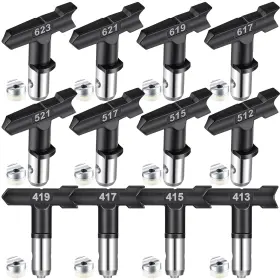 Kx-zhengmy-1665 Zhengmy 12 Pcs Airless Paint Sprayer Tips Reversible Spray Nozzles Tip For