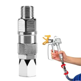 Zhuitu 712264325422 Sprayer Joint 1/4-inch 360 Degrees Rotate Stainless Steel Airless High Pressu
