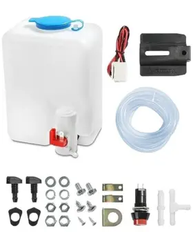 Zlirfy 691dfblxdp002 Universal Windshield Washer Bottle 12v Car Pump Fluid